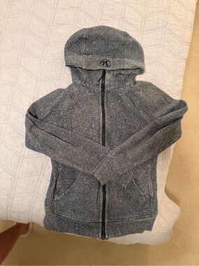 lululemon athletica Speckled Gray Full-Zip Hooded Jacket